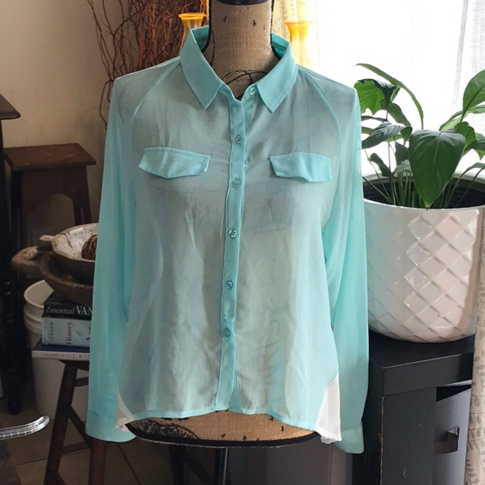 Cotton On Chiffon/Sheer Top